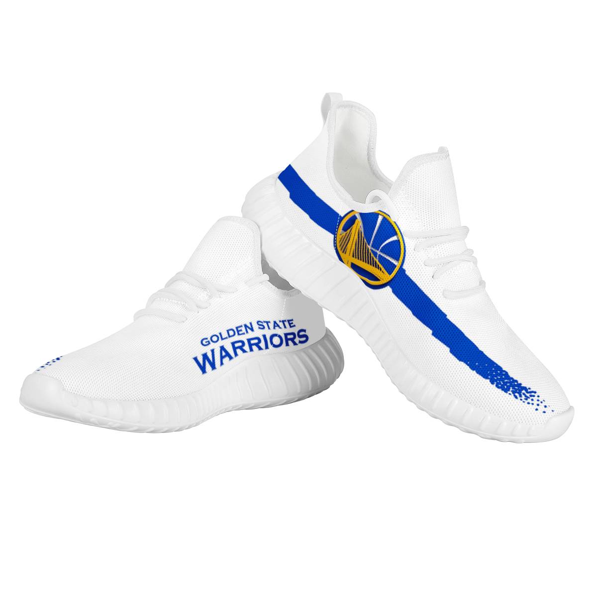 Women's Golden State Warriors Mesh Knit Sneakers/Shoes 001